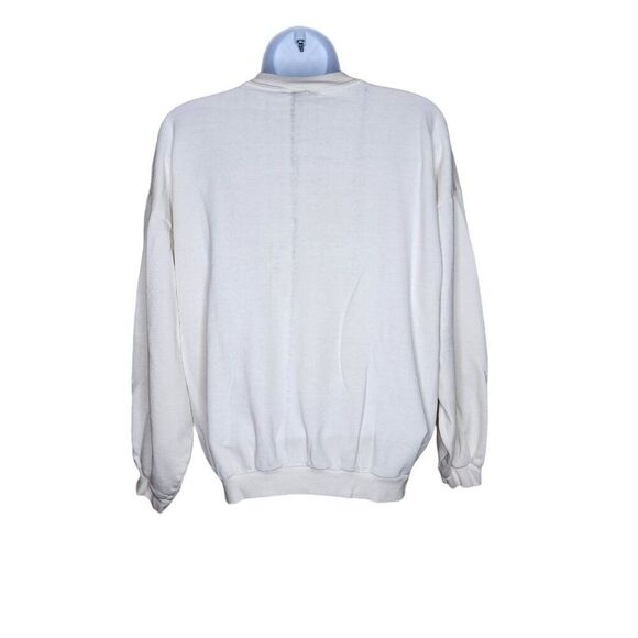 Vintage 80s Paris France Eiffel Tower Crewneck Sweatshirt Womens Size M White - Picture 4 of 6
